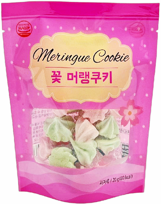 마늘빵집 꽃머랭쿠키 아이간식 어린이집 유치원 생일 답례품 행사 선물용 디저트, 20g, 12개