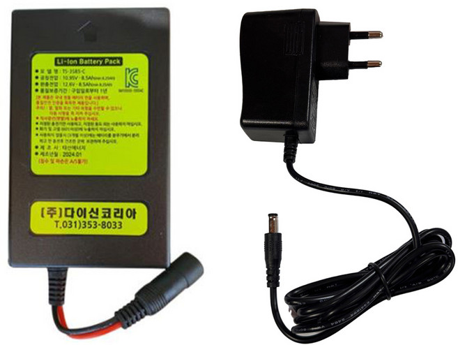 12v 충전 자동 등짐 분무기 배터리 7.8Ah + 2A 고속 충전기 농약 살포기 밧데리 한일 천일 신일, 블랙, 1개