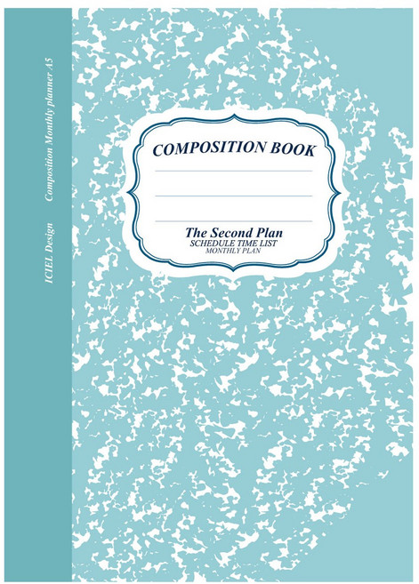 아이씨엘디자인 2026 먼슬리 플래너 A5 컴포지션 다이어리, 민트블루, 1개