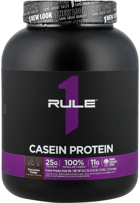 룰원 R1 카제인 프로틴 파우더 드링크 믹스 초콜릿 퍼지 1.82kg, 1개 - 쿠팡