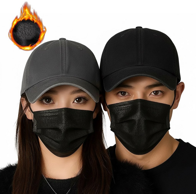 카라몰리 남녀공용 방한 기모안감 모자 무지 볼캡