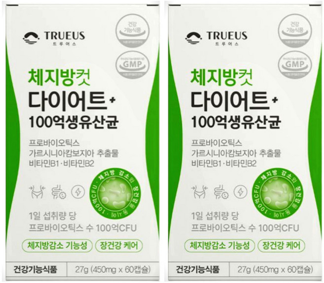 100억 다이어트 유산균 식약처 인증 17 체지방컷 트루어스 n 식약청 다이어트 보조제, 1개, 120정