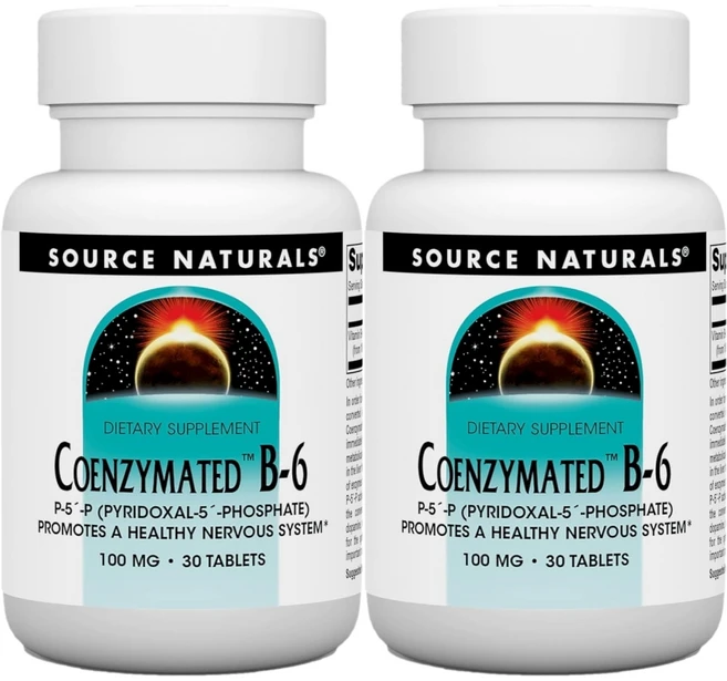 소스네츄럴스 코엔자이메이티드 B-6 333mg 30정, 2개 - 쿠팡