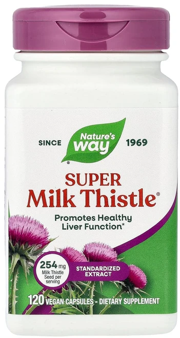 엔자마틱테라피 Natures Way (네이처스 웨이) Super Milk Thistle 베지 캡슐 120정, 1개, EMT08102 - 쿠팡