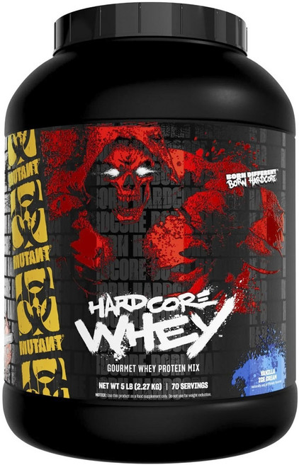 Mutant Hardcore美食家乳清蛋白混合香草冰淇淋, 1個, 2.27kg