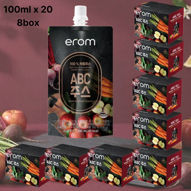 이롬ABC주스 abc주스 이롬주스 이롬ABC주스착즙, 100ml, 160개