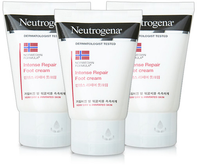 뉴트로지나 레드라벨 풋크림, 56g, 3개