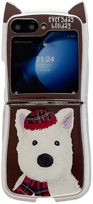 갤럭시z플립5 z플립6 z플립7 투명 실리콘 캐릭터 핸드폰케이스