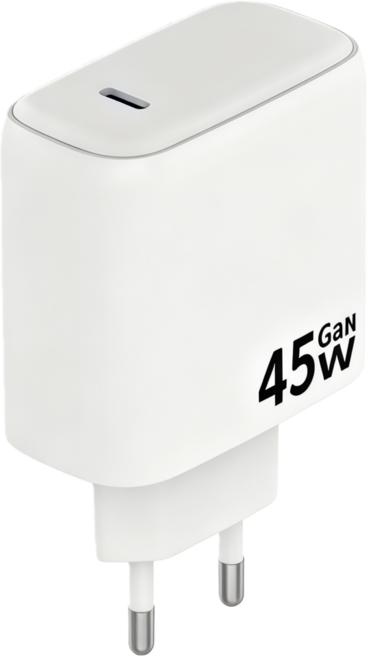 65W/45W PD PPS QC3.0 GaN 1포트 C타입 휴대폰 초고속 충전기 어댑터CDT0593, 1개, 화이트-45W