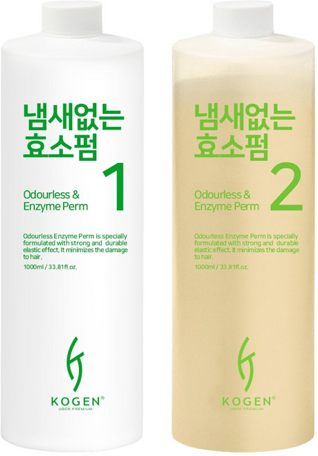 코겐 냄새 없는 효소펌 멀티펌 파마약 1제 2제 각, 1개, 1000ml