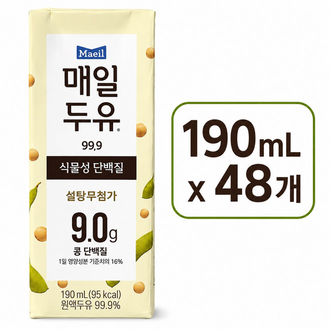 매일두유 99.9 190ml 48팩, 48세트