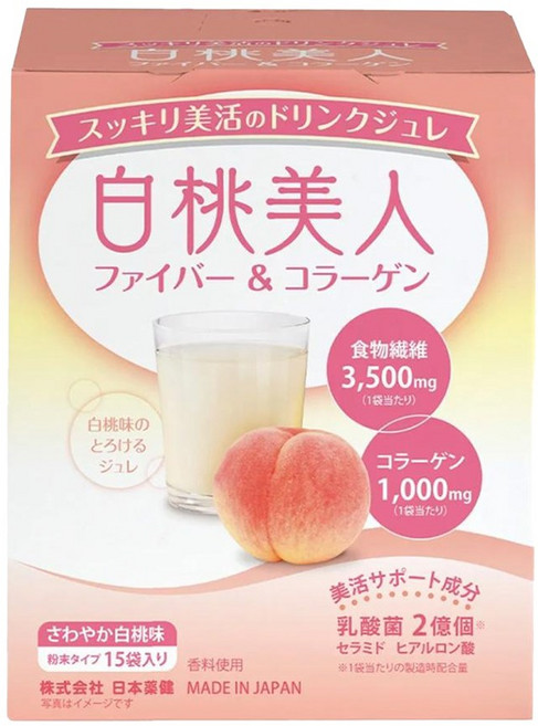 NihonYakken 白桃美人 纖維 & 膠原蛋白, 1個, 15冊