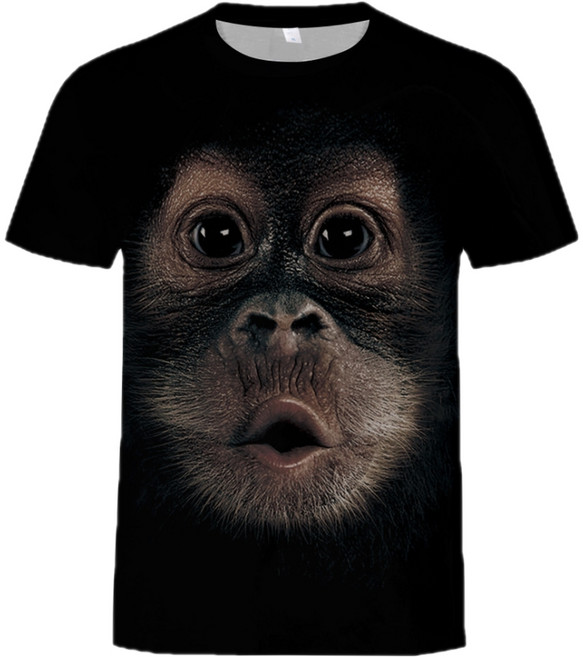 원숭이 오랑우탄 3D 입체프린팅 반팔티셔츠