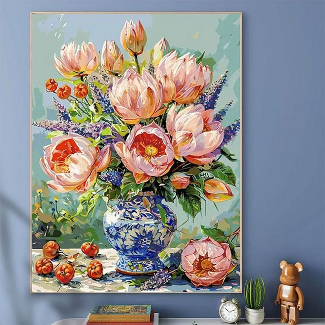 DIY 유화그리기 위메이크페인팅 베니스명화색칠 풍경화, 40x50, 연꽃의향기 60색, 1개