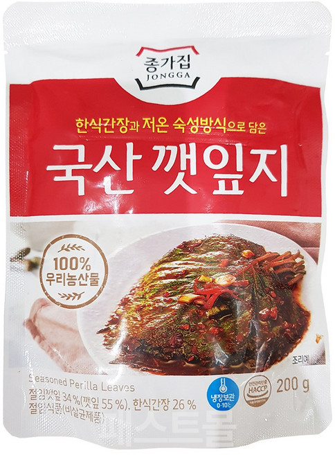 종가집 깻잎지, 1개, 200g