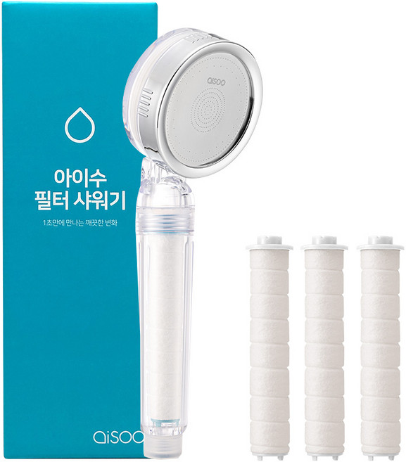 아이수 샤워기헤드필터 + 리필 1박스, 1개
