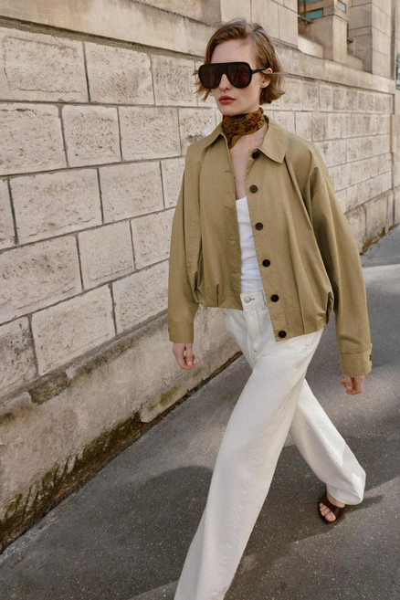 자라 ZARA 벌룬 세트 재킷 - 카키 선물추천