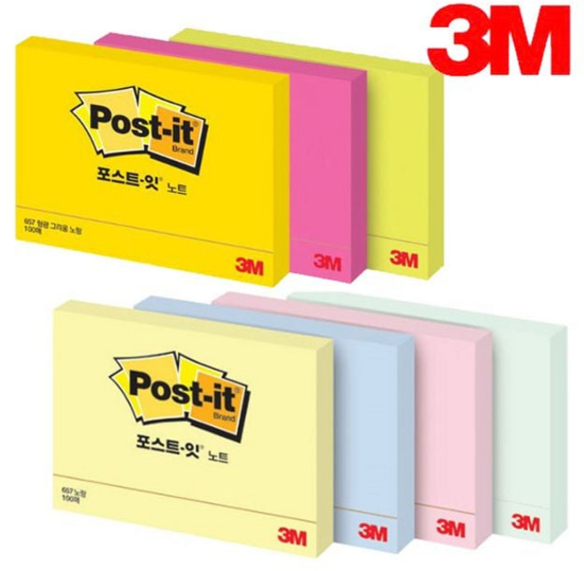 3M 포스트-잇 강한 점착용 657SSN/화이트 3m포스트-잇 강한점착용포스트-잇 메모스티커 dew+450vg, 1개, 1매, 단일