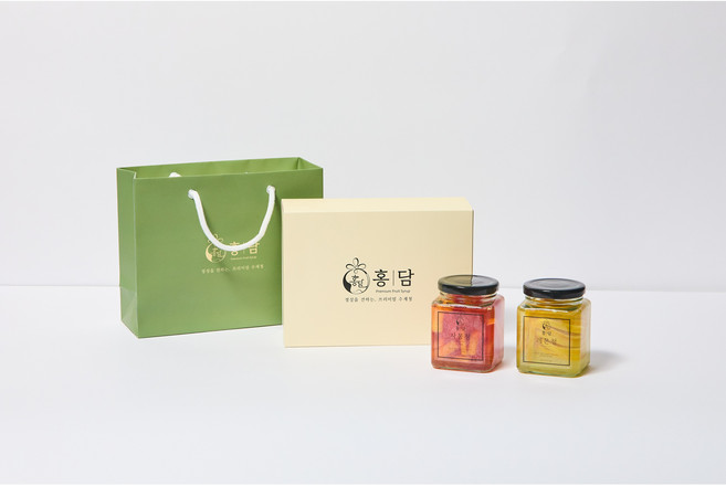 홍담 수제청 선물세트 320g 2개입 과일청 에이드 명절선물 답례품, 대추생강청, 자몽청, 1개, 320g(2P)