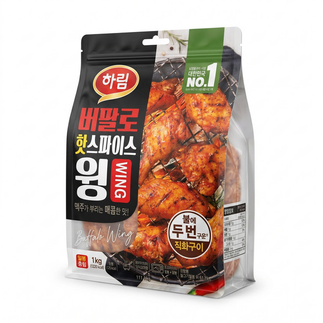 하림 버팔로윙 핫스파이스 윙 1kg, 1개