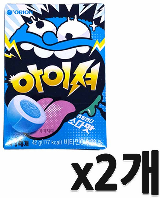 오리온 아이셔 소다 42g, 아이셔42g 소다2개+청사과2개, 2개