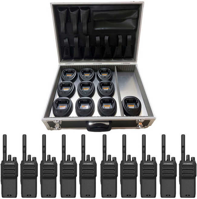 모토로라 업무용 디지털무전기 R2 10대+10구 충전가방, 1개