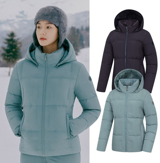 비티알 비티알 여성 겨울 덕다운 튜브 골프 후드 패딩 자켓 BSC805UO4W