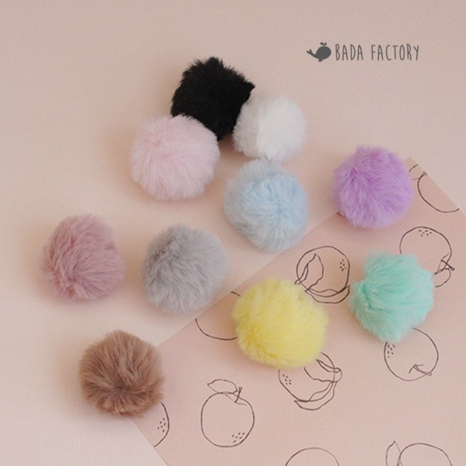 바다팩토리 밍크볼 미니 에코 털방울 4cm, 브라운, 1개