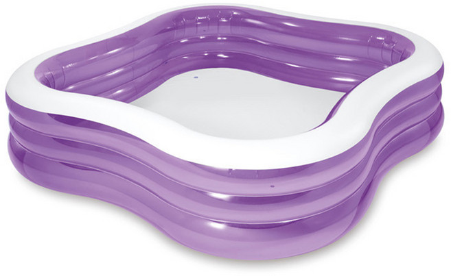 투명 웨이브 사각 가족풀장 230cm 물놀이 가족풀장, 선택옵션:기본, 1개