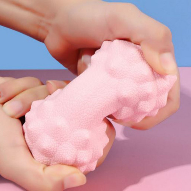 도매창고 실리콘 돌기 지압 괄사 발 어깨 목 롤링 롤러 마사지볼 운동 스트레칭 요가 필라테스 공 볼 싱글 더블 땅콩, 1개, 퍼플, 돌기-마사지볼-싱 글