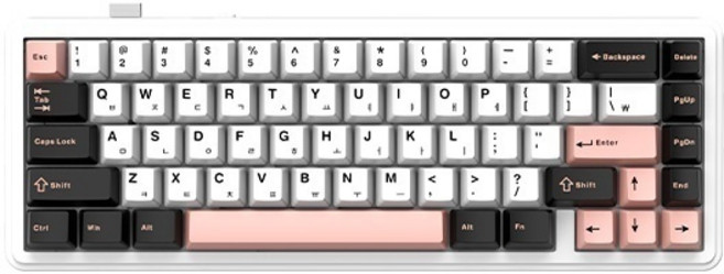 (AULA) 유 무선 블루투스 기계식 키보드 아우라 F65 독거미 한글 올리비아 화이트 KTT 저소음바다축, 제조사축, 아우라 F65 독거미  한글