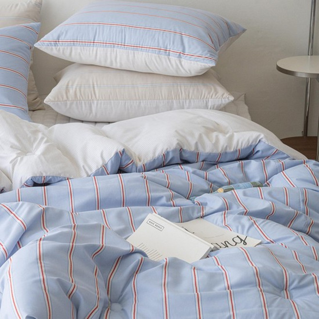 아토앤알로 오디너리 스트라이프 옥수수솜 항균 차렵이불 S/SS