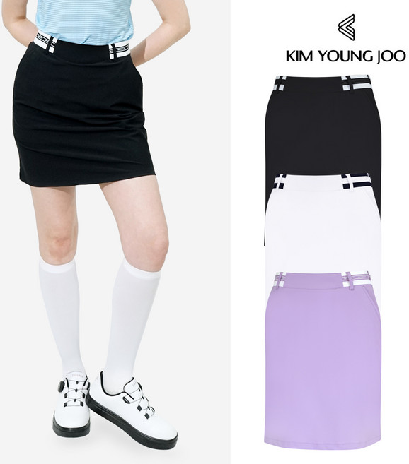 김영주 여성 골프웨어 유피 일자 큐롯 스커트 스트레치 스판 치마 라운딩 필드룩