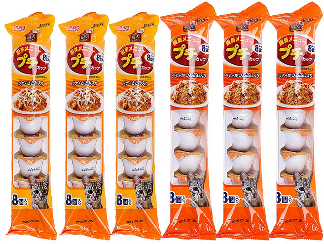 푸치 미니컵 캔 고양이 컵 간식 사료 토핑, 40개, 22g, 참치 가다랑어+참치 닭고기