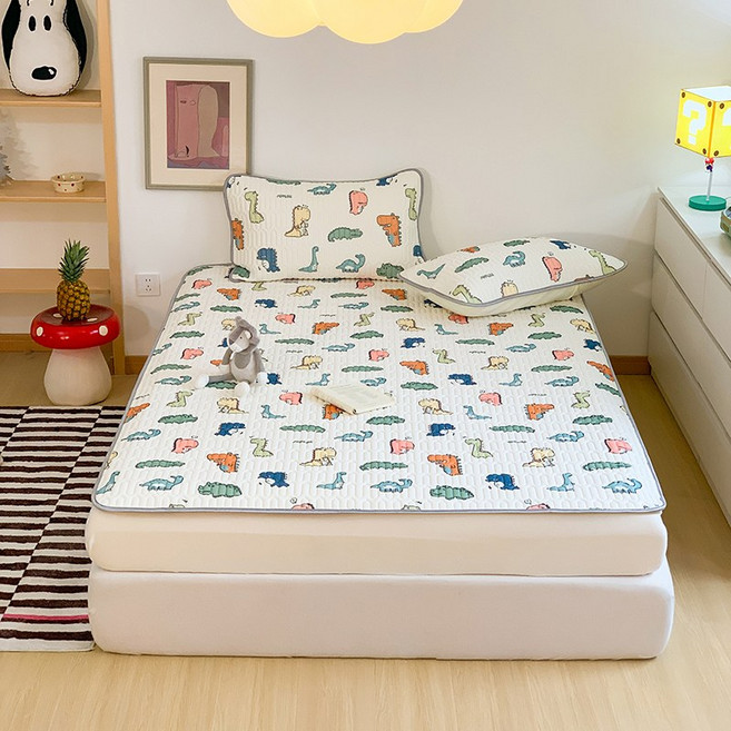 클라우드벨 여름용 접이식 방수 천연 라텍스 냉감 쿨 침대 패드 매트 베개커버, DK-003