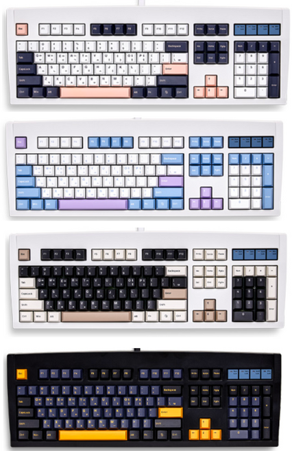 큐센 DT35 104키 8K PBT 풀윤활 가스켓 텐키리스 키보드, 크림치즈, 크림치즈축