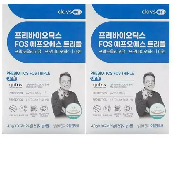 오한진 프리바이오틱스 FOS 트리플 x30포 x2박스, 1개, 4.3g