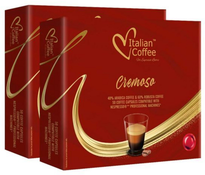 이탈리아 커피 포 에스프레소 애호가용 포드 프로 프로페셔널 네스프레소* 머신 제니우스 제미니 모멘토 프레 2022 모델(100 카운트(1팩) 크레모소 프로)과 호환됩니다, Cremoso PRO, 100 Count (Pack of 1)