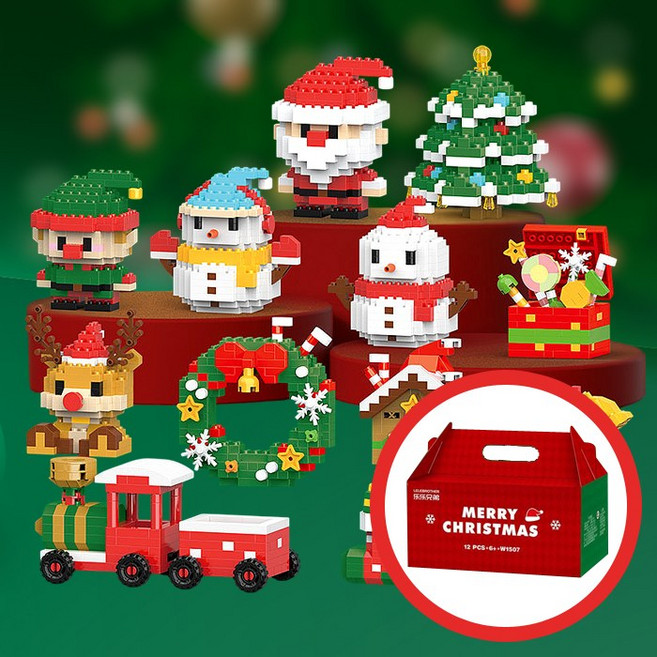 크리스마스 나노블럭 12종세트, 1개