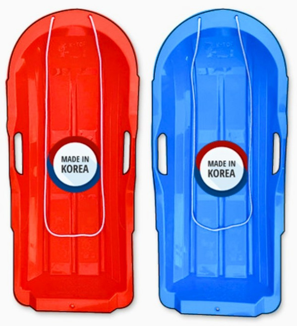 국내생산 튼튼한 눈썰매 갯벌체험 스키장 잔디 미끄럼 방지, 빨강, 1개