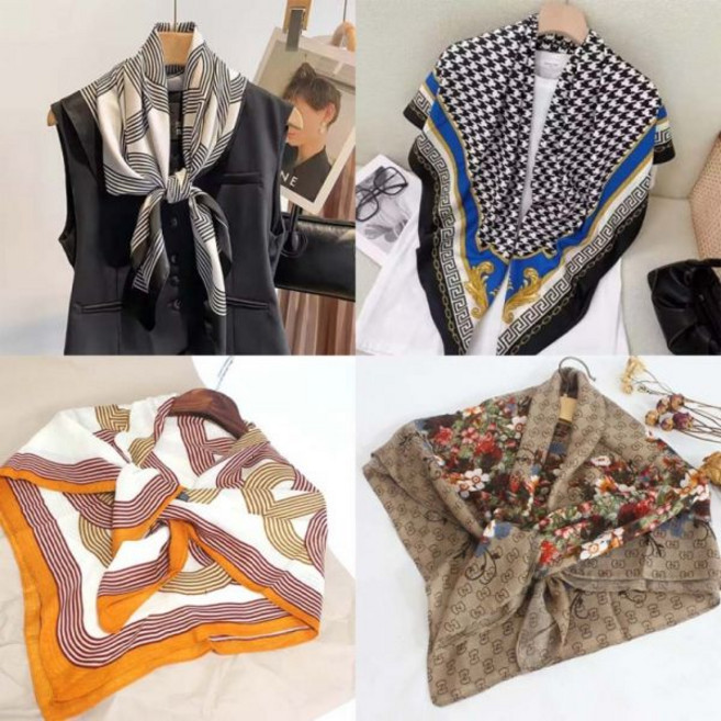 아우름몰 사각 90 비스코스 면 부드러운 스카프 머플러 숄 데일리 간절기 가을 겨울 스카프