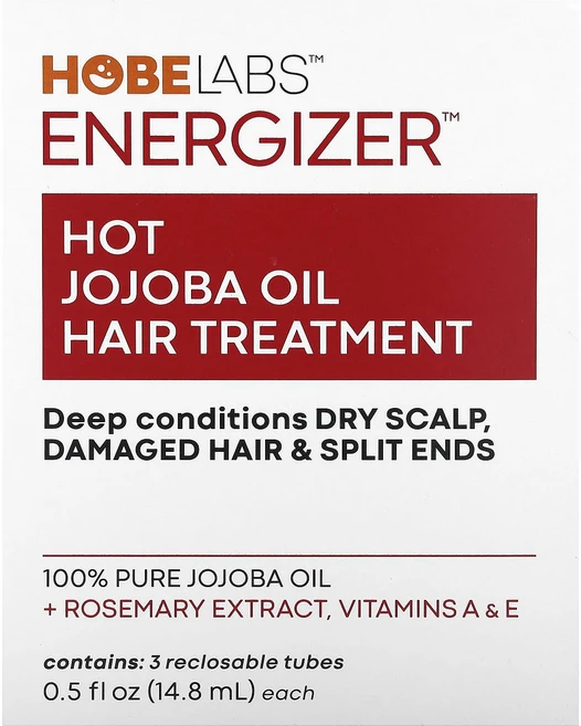 Hobe Labs Energizer 핫 호호바 오일 헤어 트리트먼트 재밀폐 가능 튜브 3개 각 14.8ml(0.5fl oz), HobeLabsEnergizer핫호호바오일헤어트리트먼트, 14.8ml - 쿠팡
