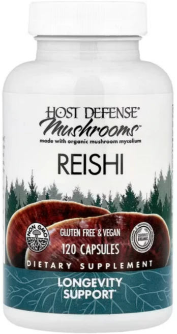 Host Defense 유기농 영지버섯 캡슐, 1개, 120정 - 쿠팡