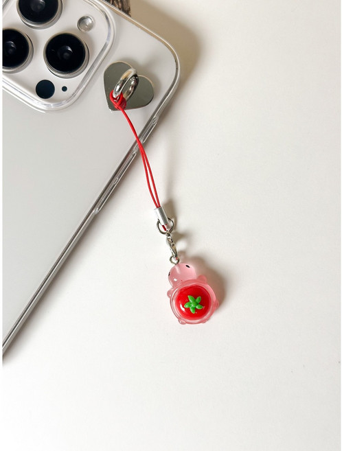 엘에떼 과일 거북이 키링 스트랩 핸드폰줄 에어팟 키홀더, 1개, 빨강