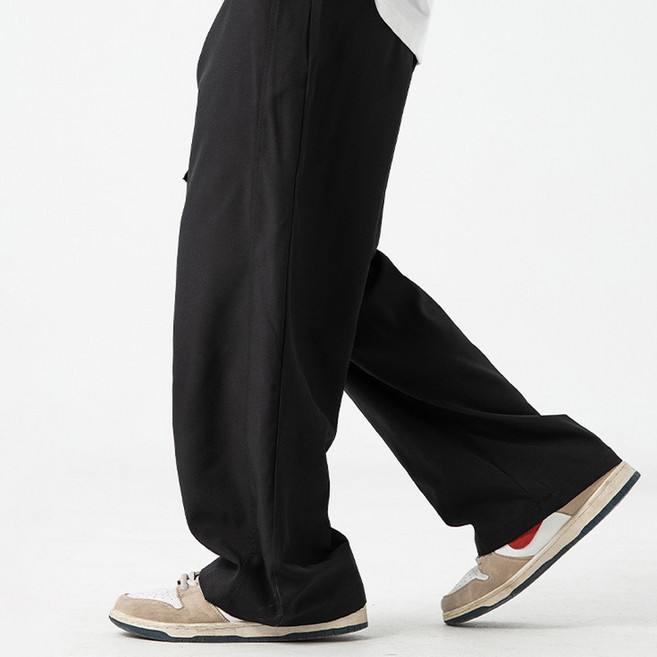 VITALO 쿨프레임 와이드팬츠 남녀공용 쿨링바지 루즈핏 냉감 캐주얼 린넨 와이드 밴딩 팬츠