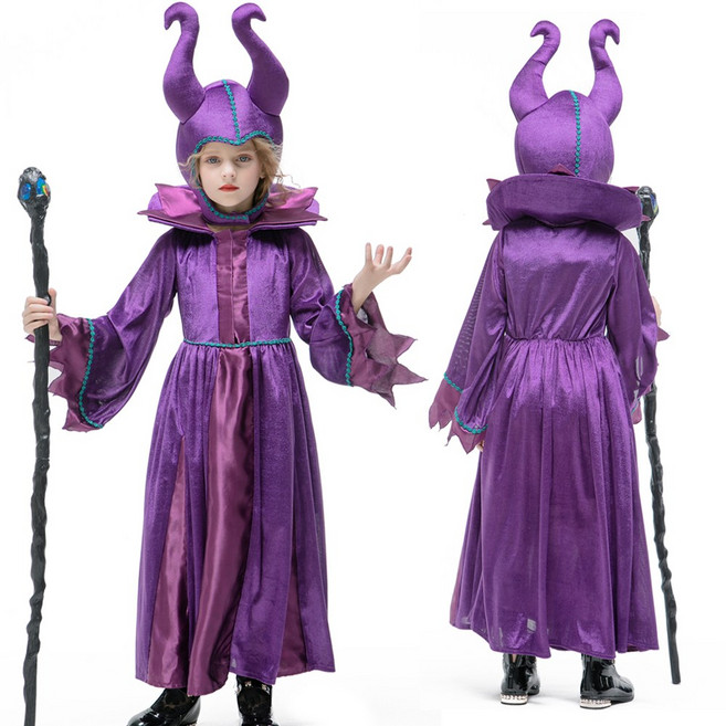 디즈니 여아할로윈의상 아동공주드레스 호른마녀