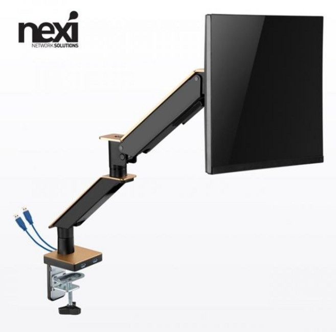 (NEXI) 클램프.홀타입 겸용 가스스프링 암 NX-LDT51-C012U (NX1202) (17~35형), 1개