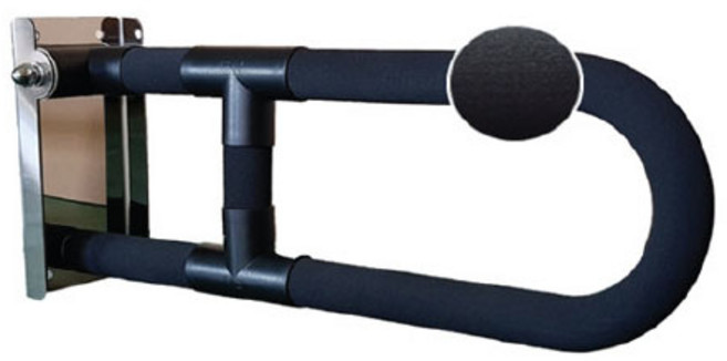 완성 상하가동식 손잡이 (불연방수 쿠션) / 장애인 노약자 화장실 편의시설, 1개, 1개