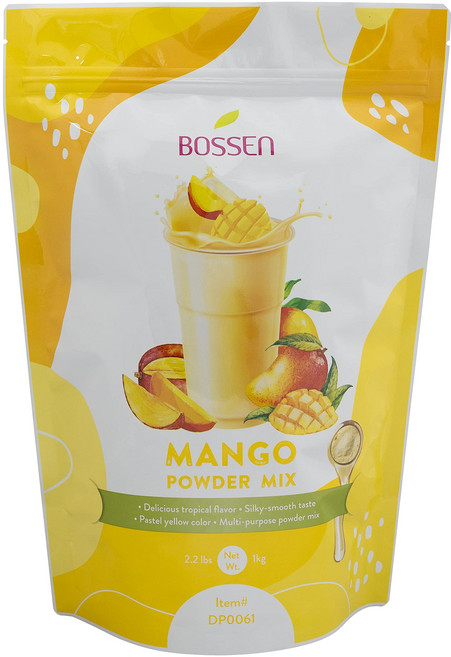 보센 버블 티 파우더 믹스 - 망고 - 2.2파운드 Bossen Bubble Tea Powder Mix (Mango), 1개, 1kg