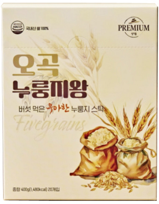 쌍지뜰 오곡누룽지왕, 1박스, 400g